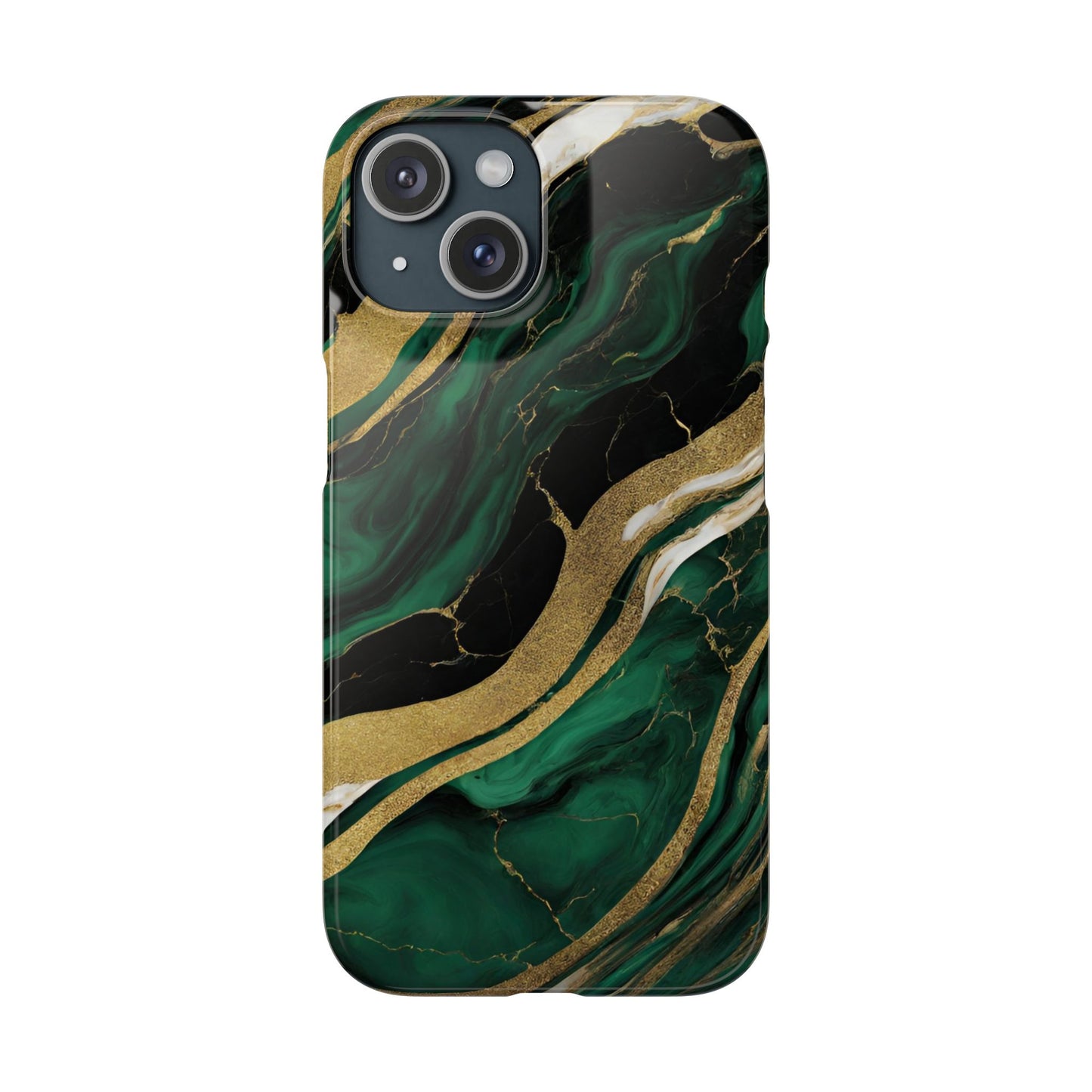 Elegant Green Marble Snap Case – Stylish Protection for Your Phone