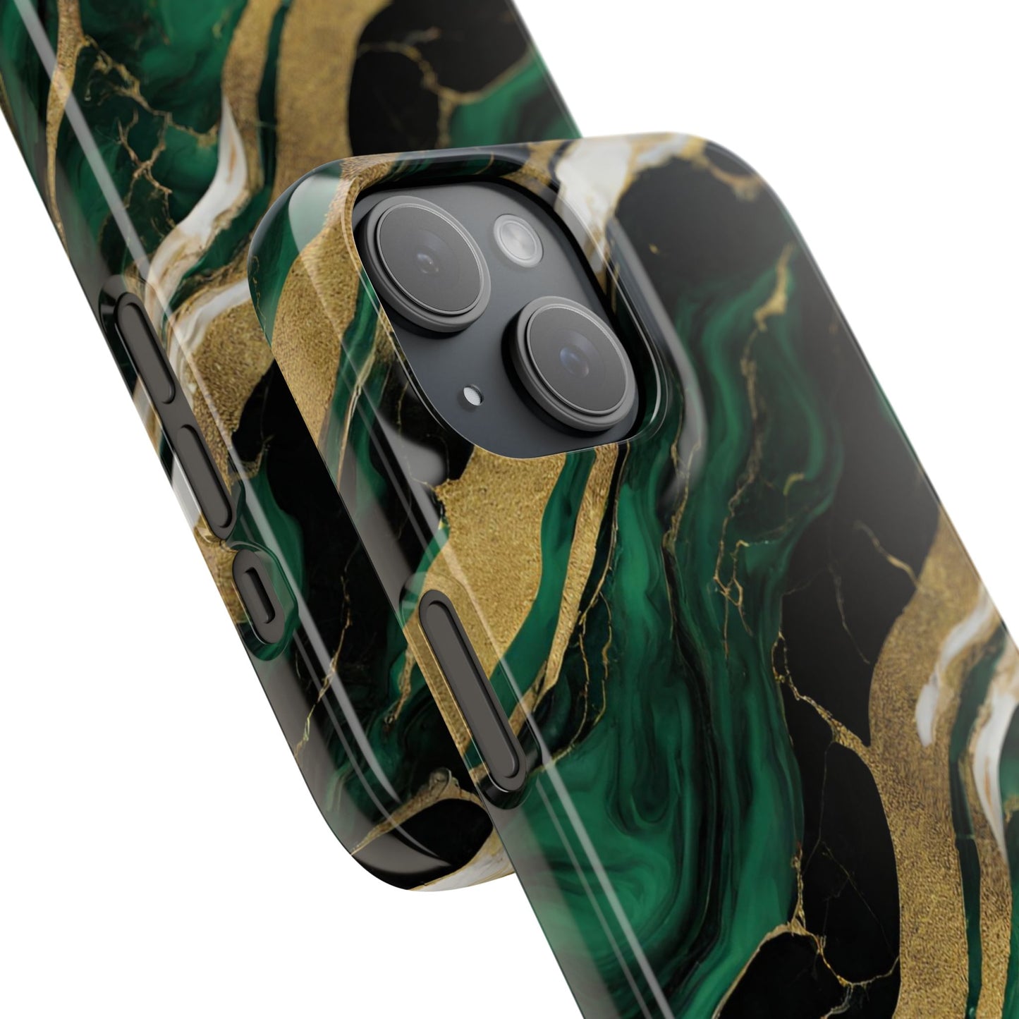 Elegant Green Marble Snap Case – Stylish Protection for Your Phone