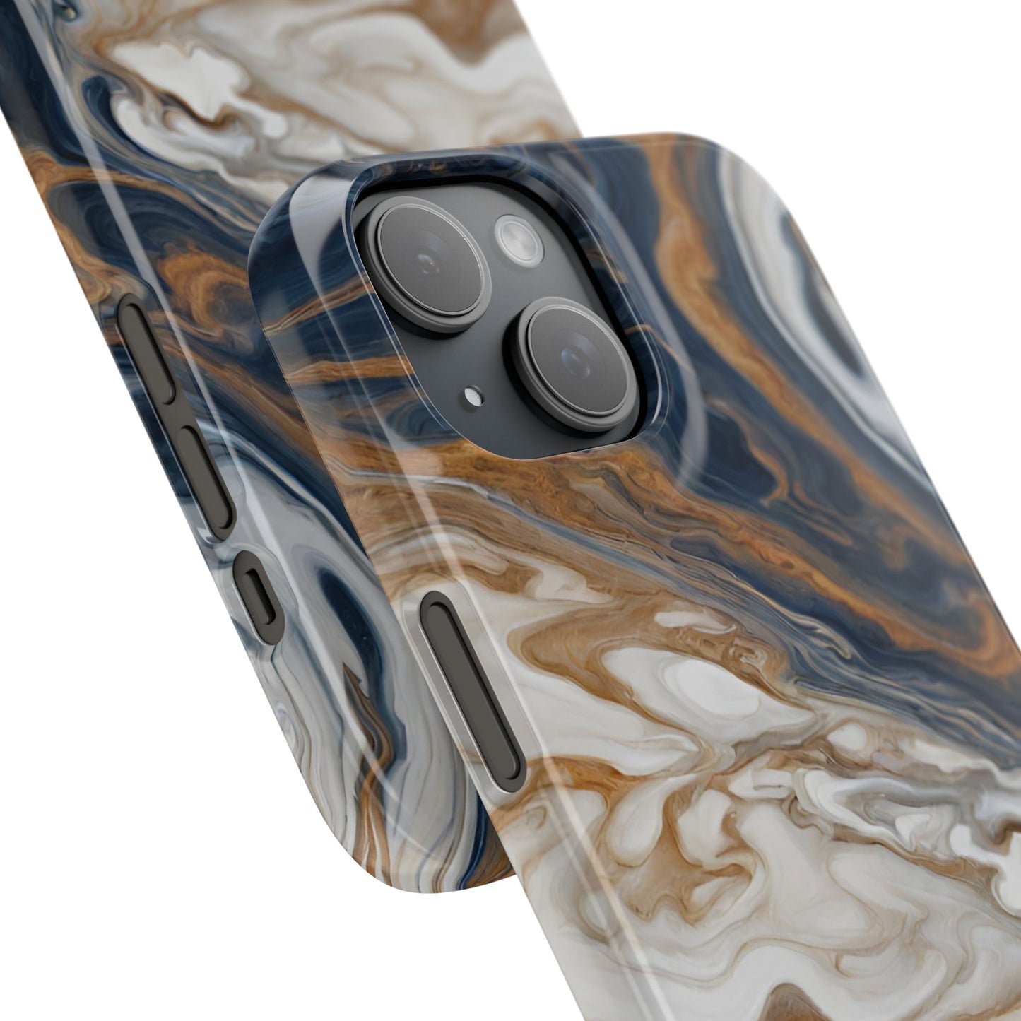 Elegant Abstract Marble Snap Case for iPhone - Stylish Phone Cover