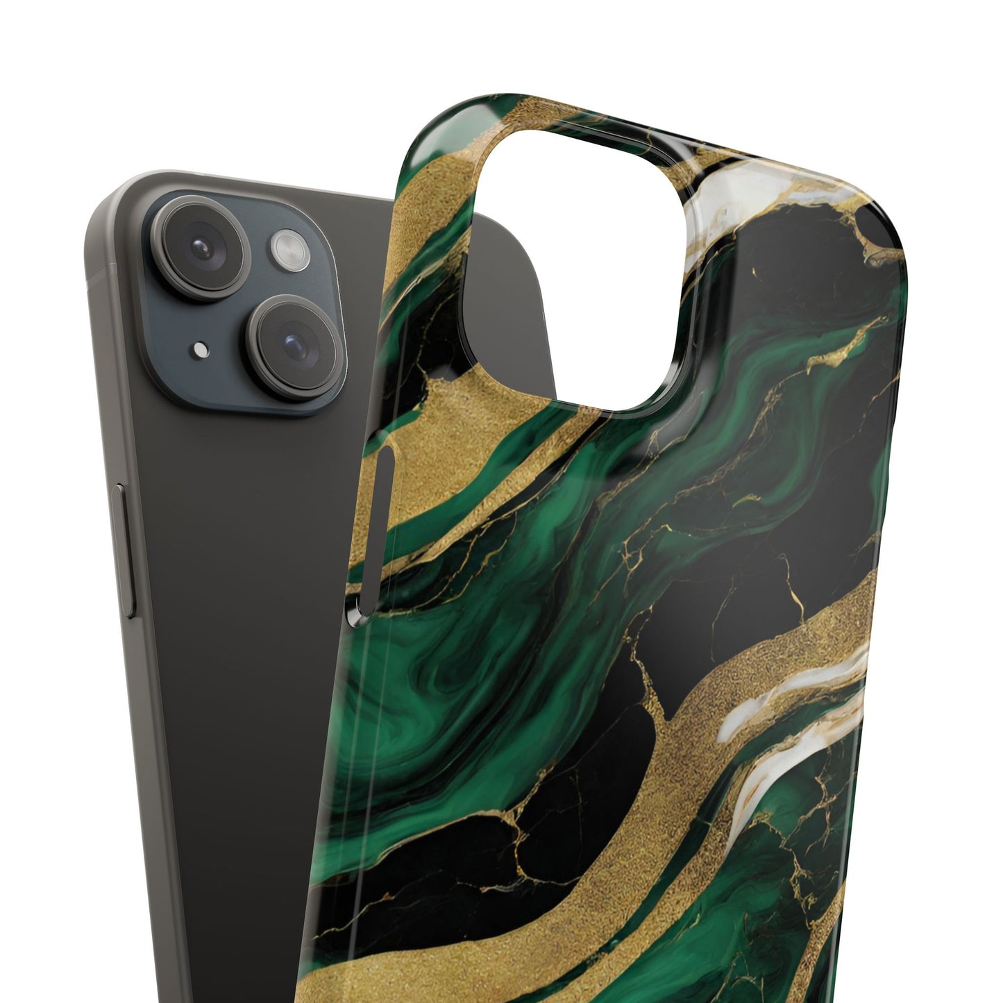 Elegant Green Marble Snap Case – Stylish Protection for Your Phone