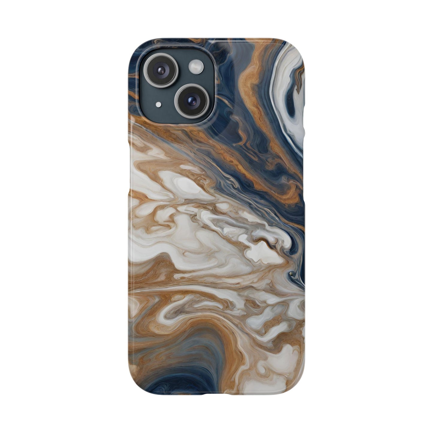 Elegant Abstract Marble Snap Case for iPhone - Stylish Phone Cover